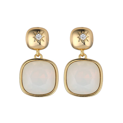 Sasha White Opal Earrings