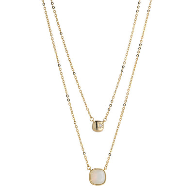 Sasha White Opal Layered Necklace