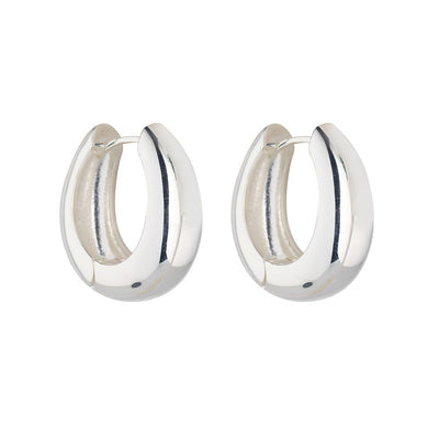 Silver Chunky Hoops