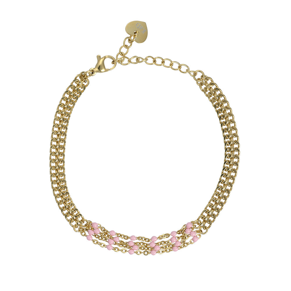 Rayna Pink Jade Bracelet