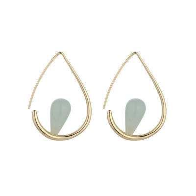 Gia Amazon Stone Hoops