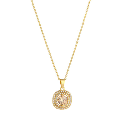 Ivanna Champagne CZ Necklac