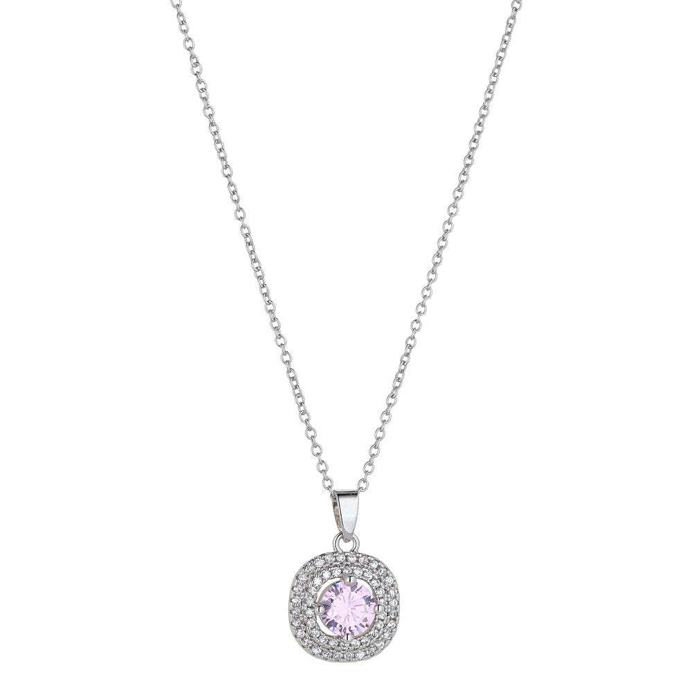 Ivanna Pink CZ Necklace