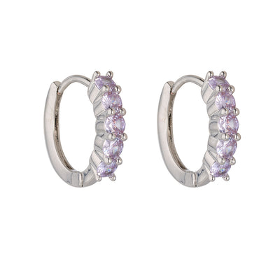 Emmie Lavender CZ Earrings