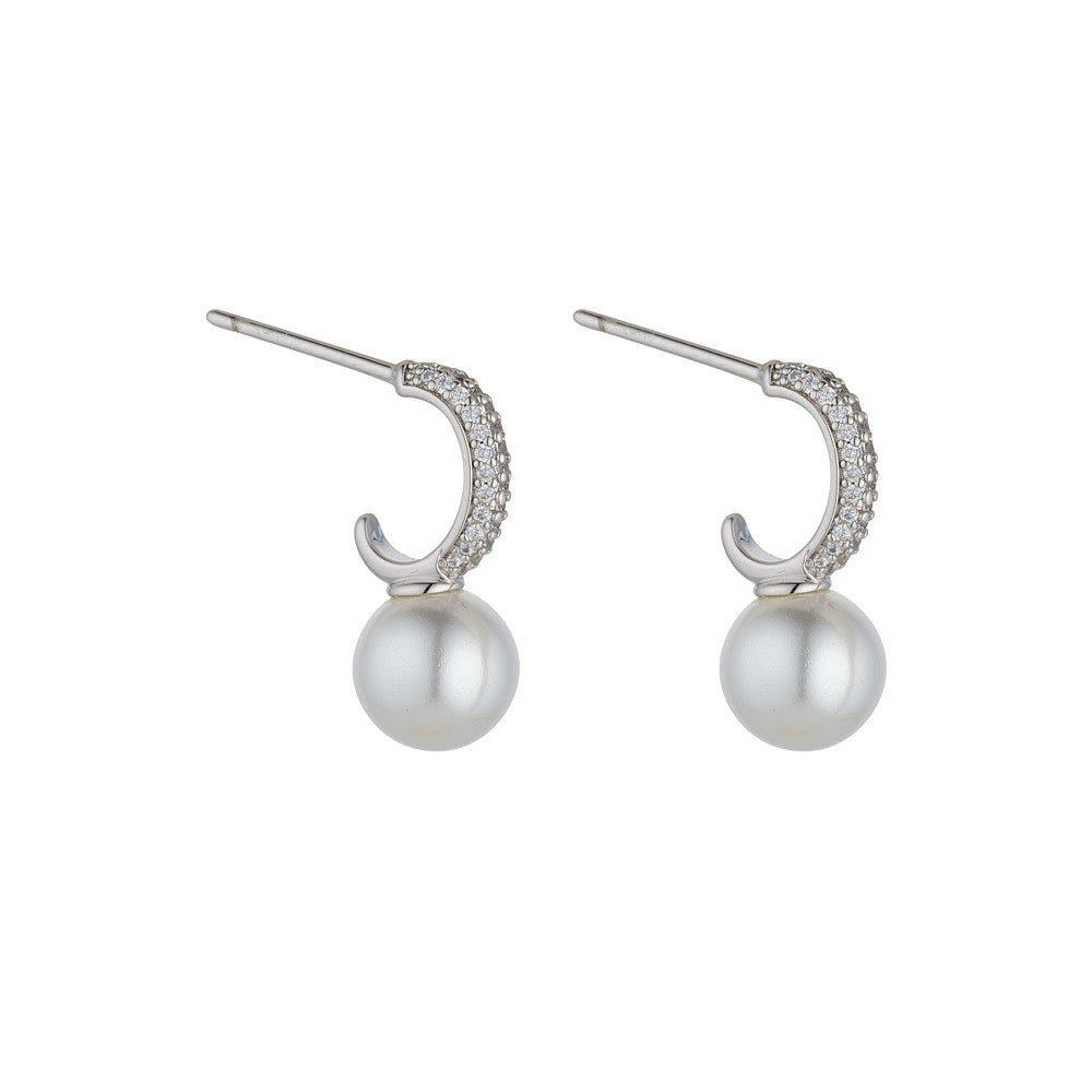 Nalani Silver Pearl Earrings