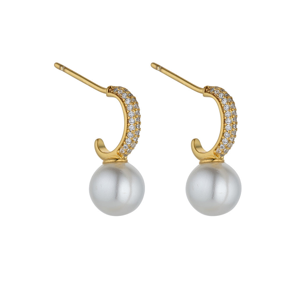 Nalani Gold Pearl Earrings