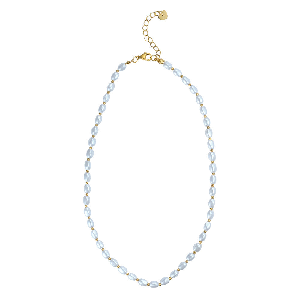 Faux Pearl Single Strand Necklace