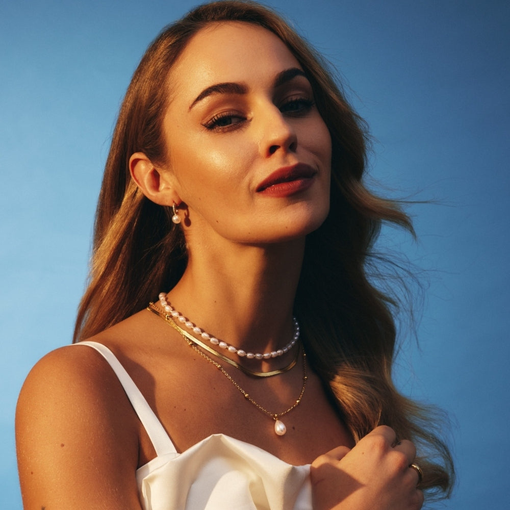 Nalani Gold Pearl Earrings