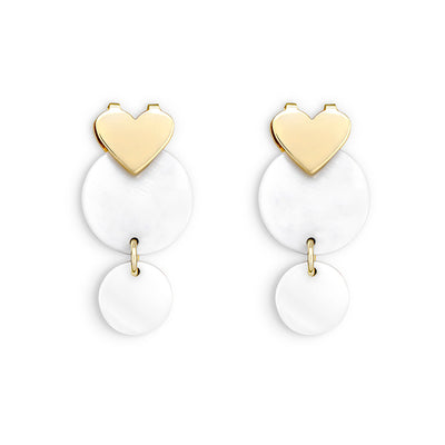 White Shell Earrings