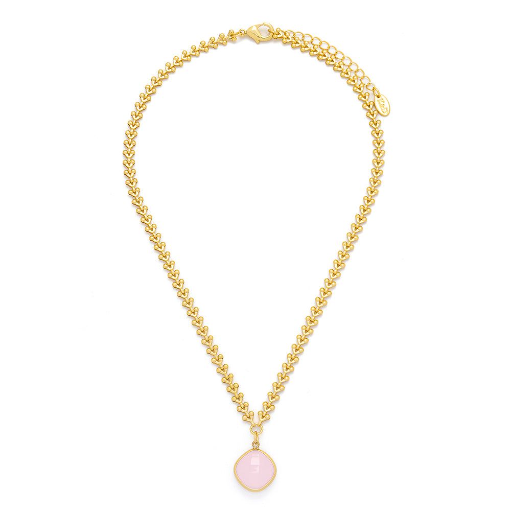 Rose Water Opal Drop Necklace