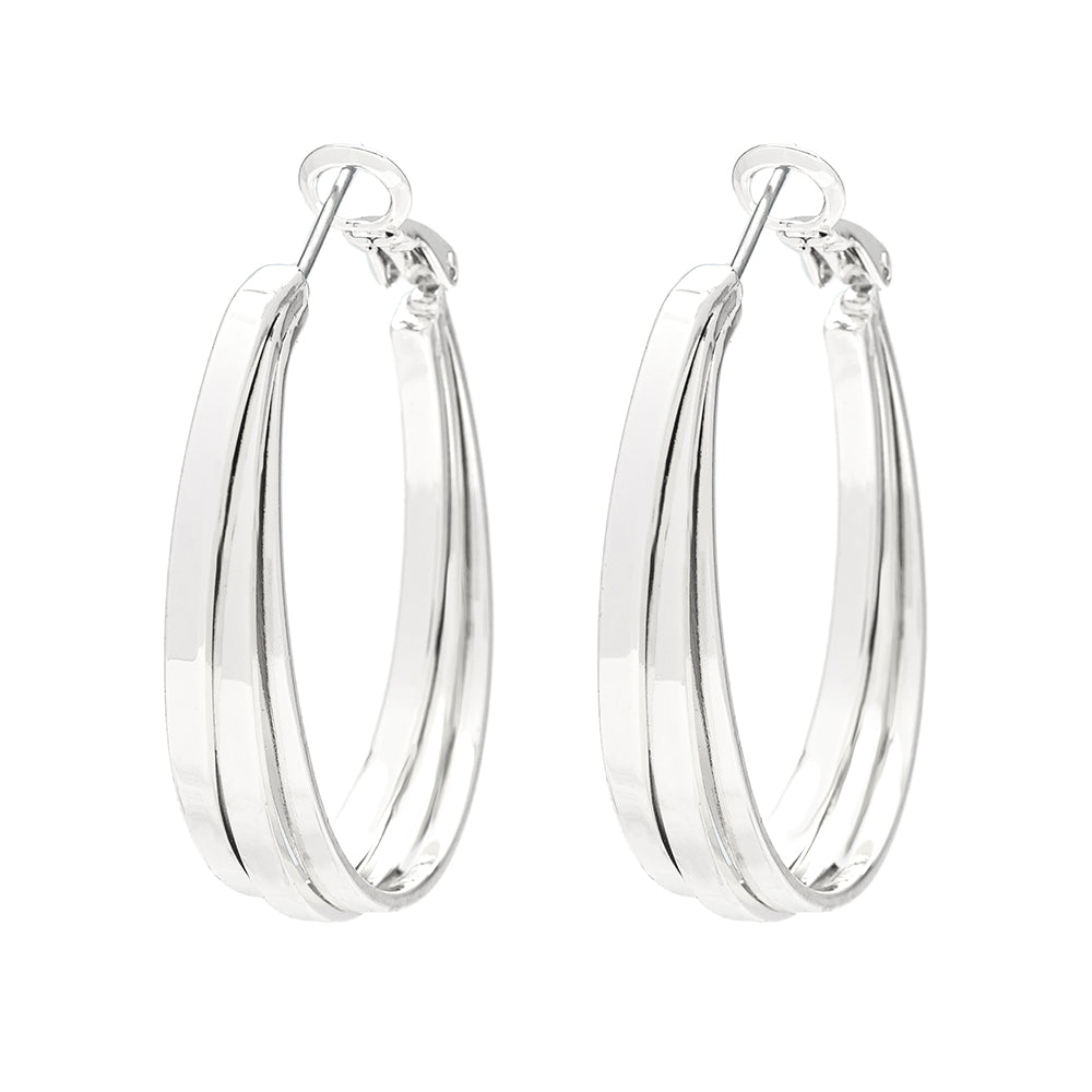 Amalia Silver Hoops