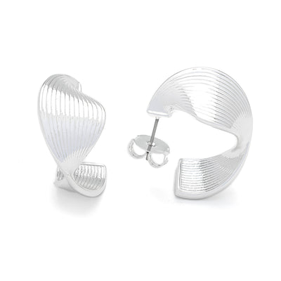 Spiral Style Silver Earrings
