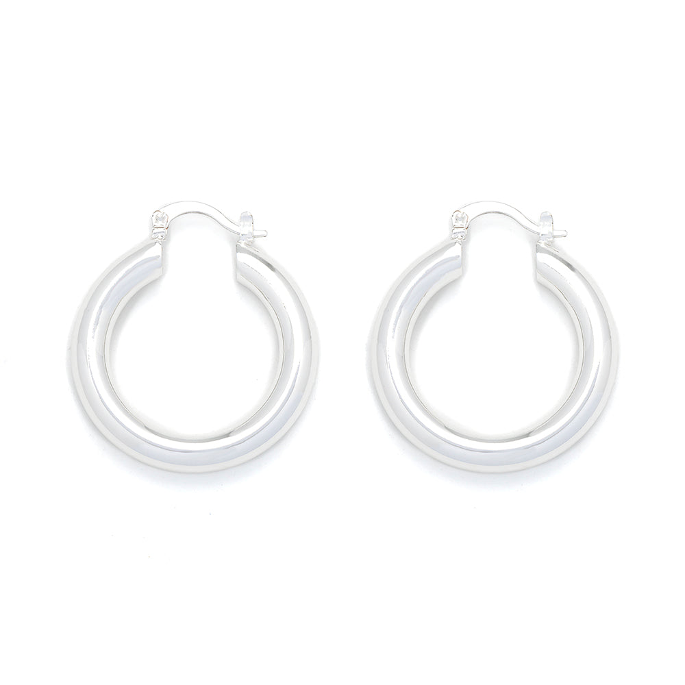 Chunky Silver Hoops