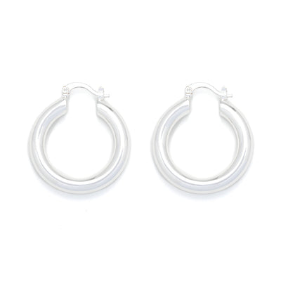 Chunky Silver Hoops