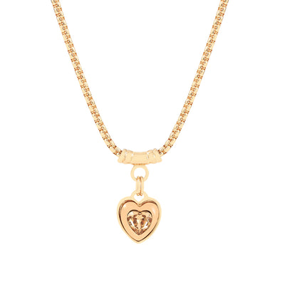 Golden Shadow Heart Necklace