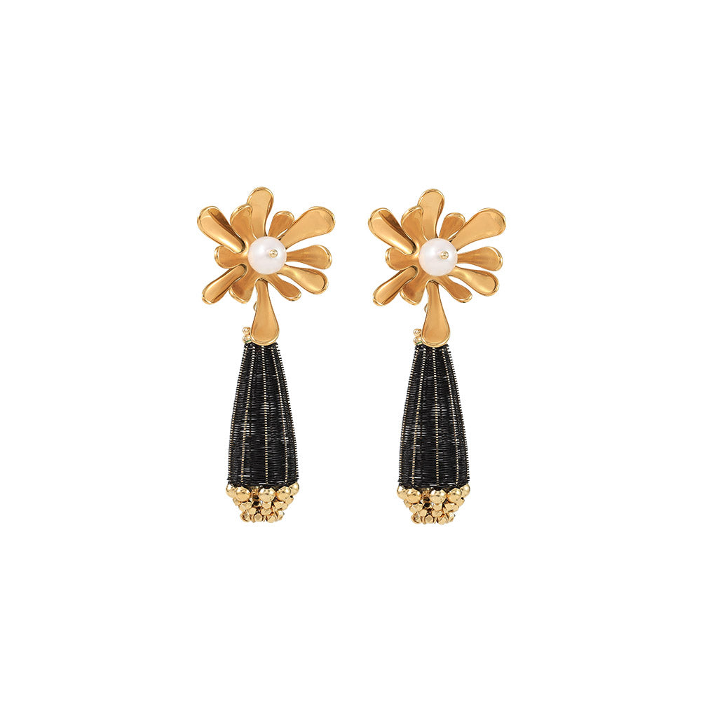 Aliza Black & Gold Earrings