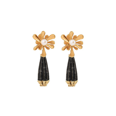 Aliza Black & Gold Earrings