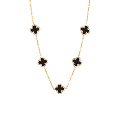 Estella Black Resin Necklace