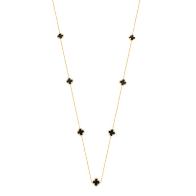 Estella Black Resin Long Necklace