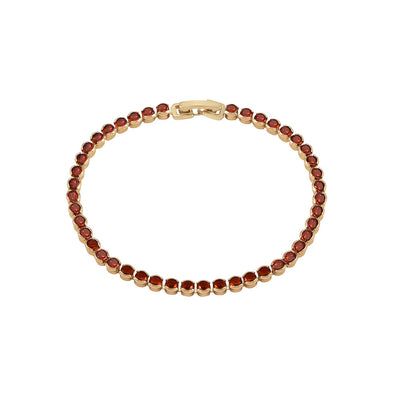 Dakota Garnet Tennis Bracelet