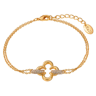 The Pink Box Clover & Crystal Bracelet