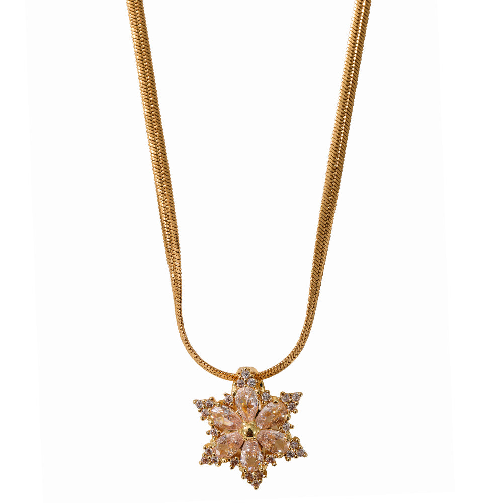 Floral Crystal Pendant