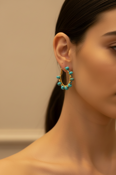 Ana Turquoise Hoops