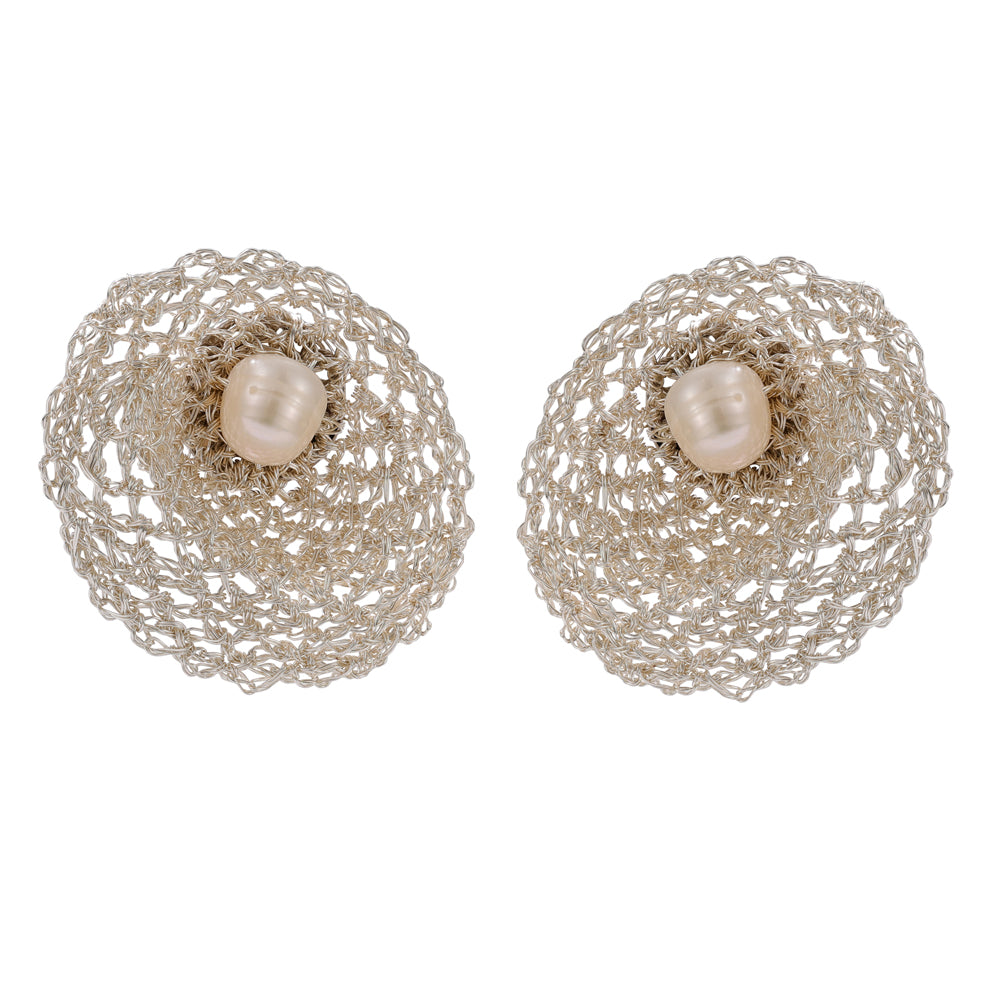 Ayla Crochet & Freshwater Pearl Earrings