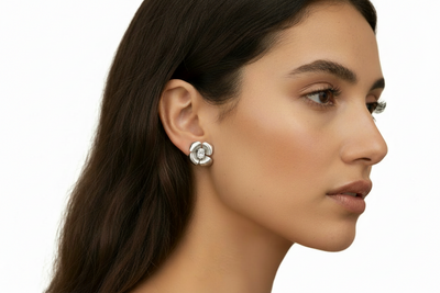 Madelyn Brushed Silver Plated Earrings