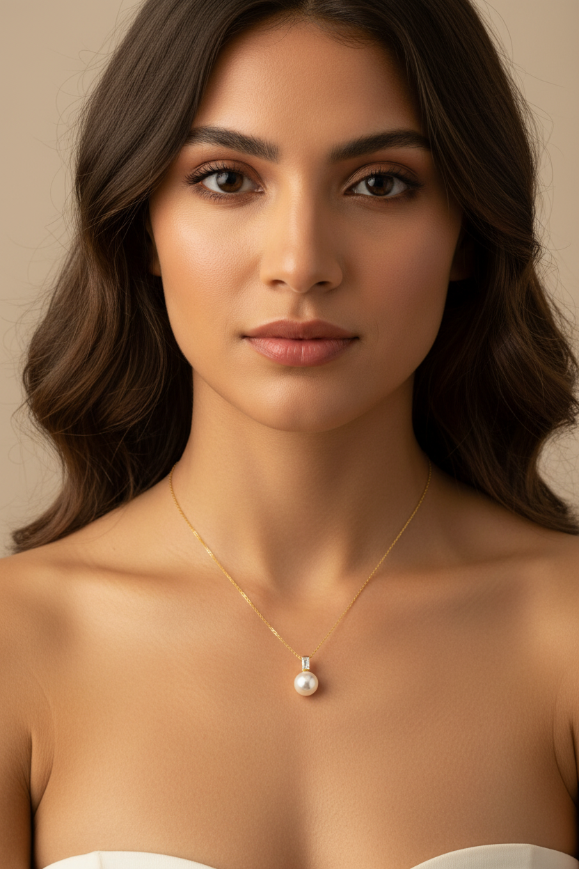 Anna Faux Pearl Pendant