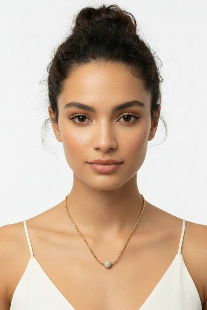 The Pink Box Crystal Ball Necklace