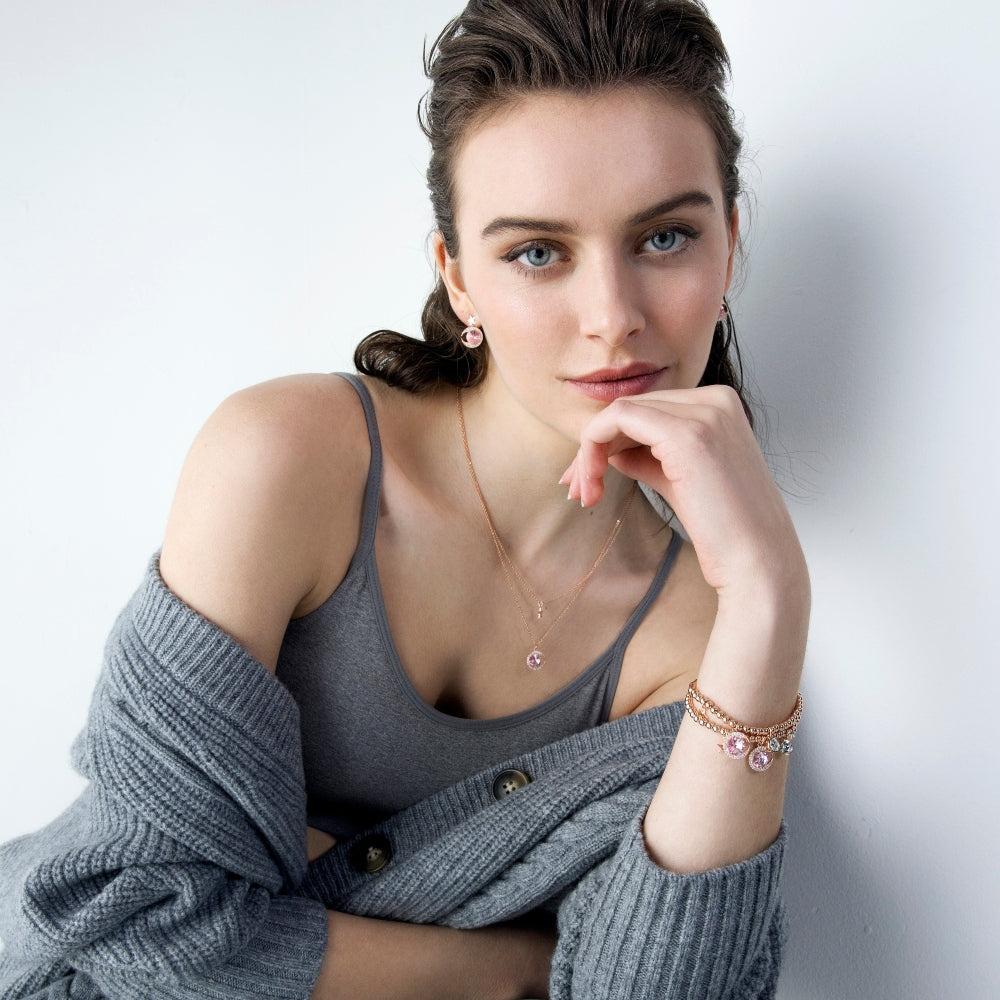 Pink Moon Crystal Bracelet