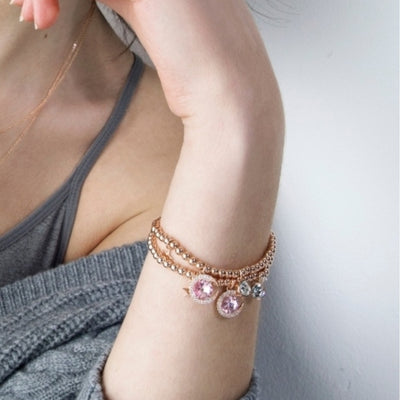 Pink Moon Crystal Bracelet