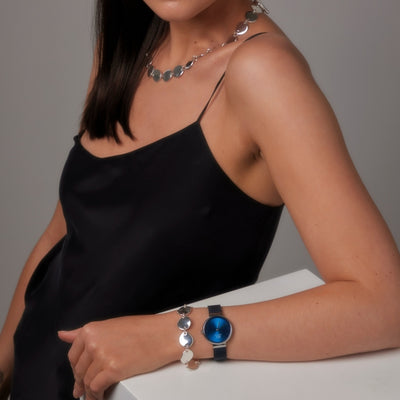 Blue Mesh Band Watch