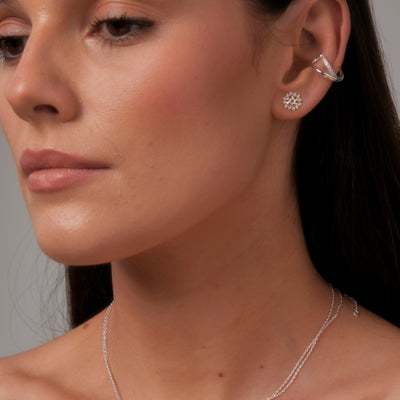 Snowflake Rose Gold Earrings