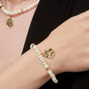 Gold & Howlite Semi Precious Stones Bracelet