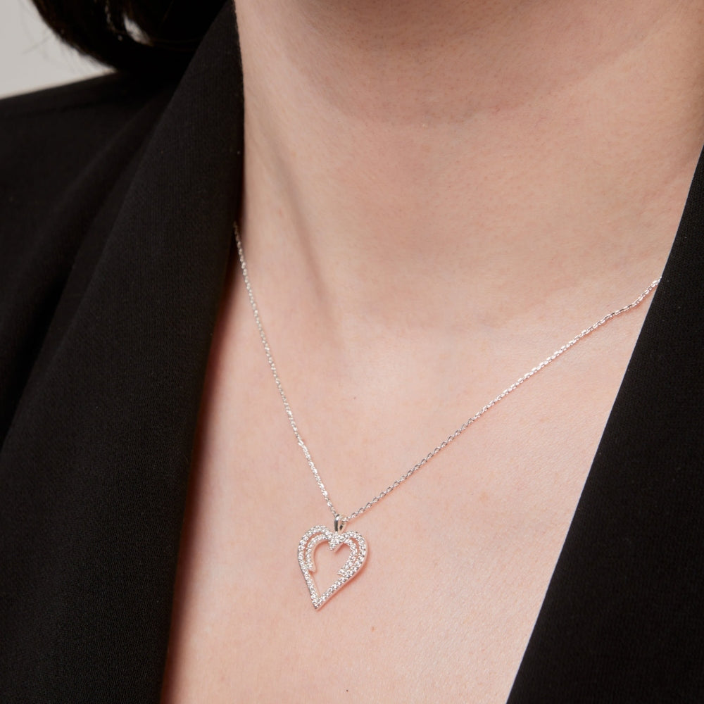Silver Hidden Heart Necklace