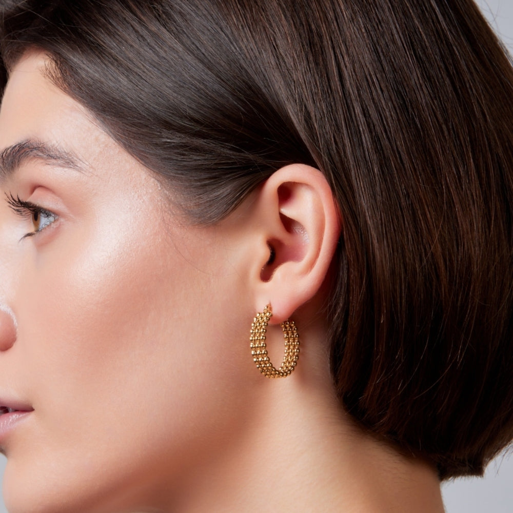 Beaded Hoop Earrings