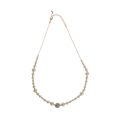 Agnelia Rose Gold & Pearl Necklace
