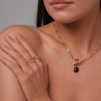 Londyn Gold & Clear CZ Ring #8