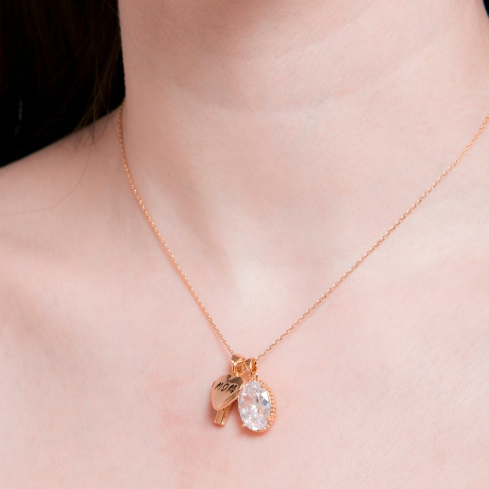 Gold Mom Charm Pendant