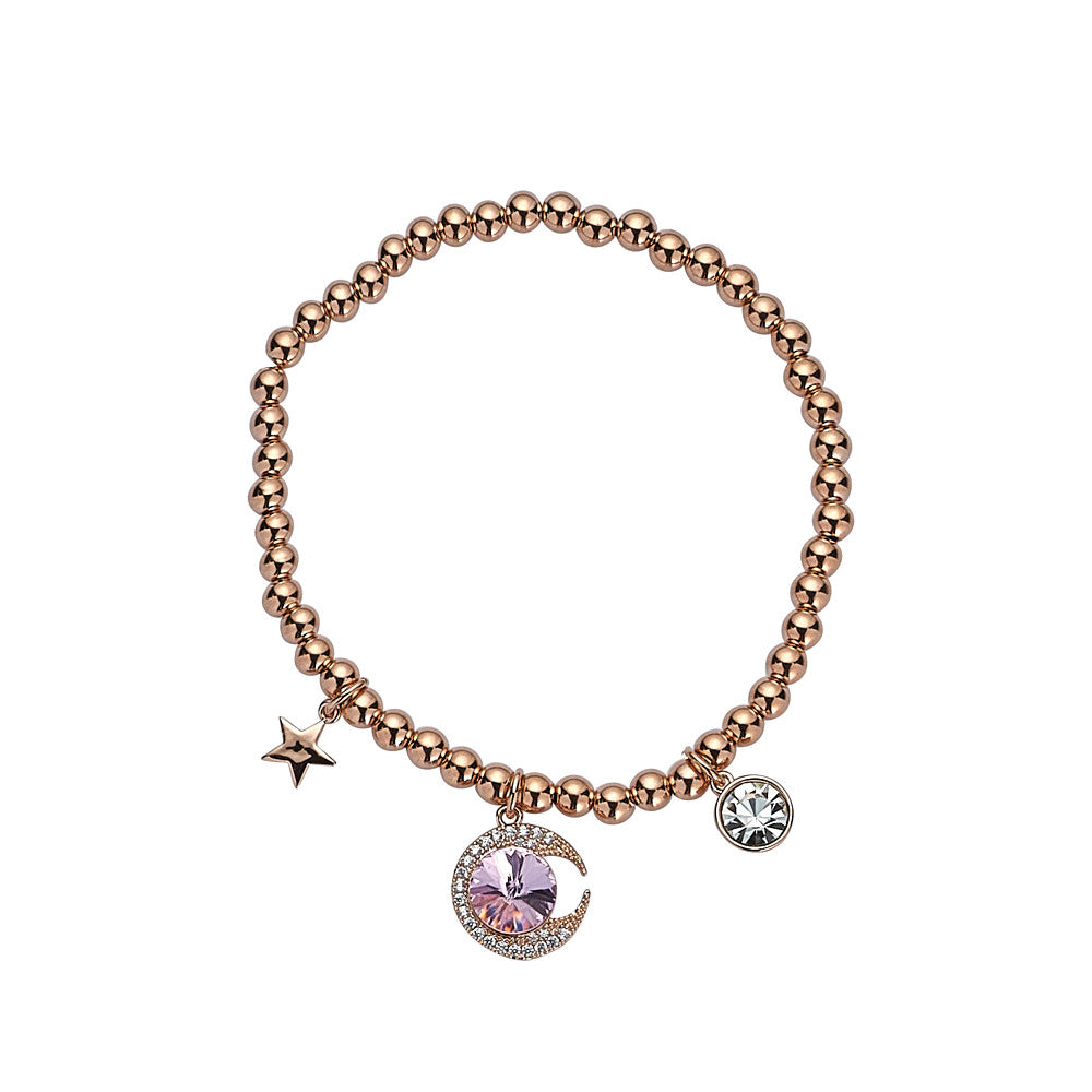 Pink Moon Crystal Bracelet