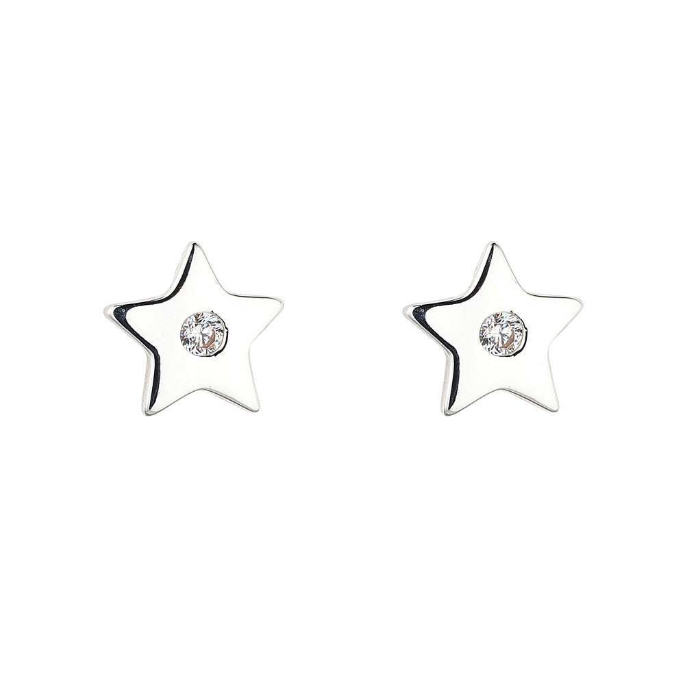 Tiny Silver Star Studs