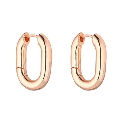 Adriana Rose Gold Paper Clip Earrings