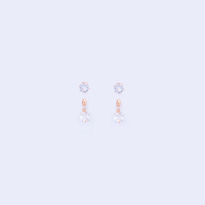 Duo Rose Gold Earring Set