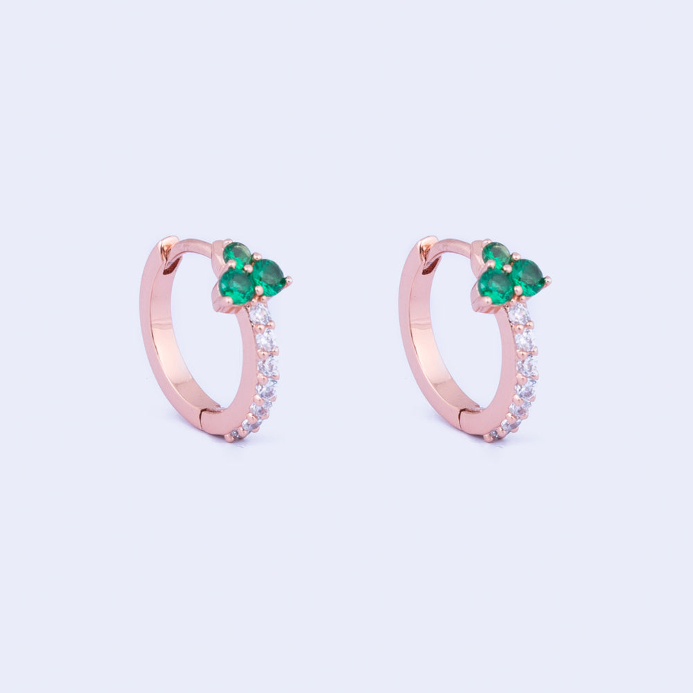 Emerald Huggies Earrings
