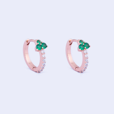 Emerald Huggies Earrings