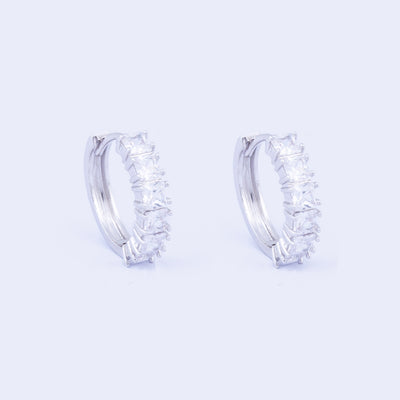 Classic Rhodium Hoops