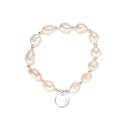 Bella Freshwater Pearl Bracelet Silver
