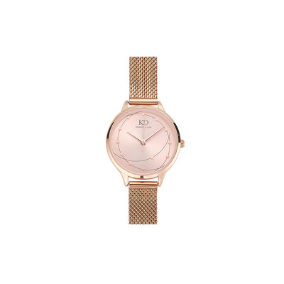 Milena Rose Gold Mesh Band Watch